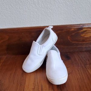 Boys White Slip On's Size 13